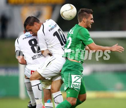 Fussball. Bundesliga. RZ Pellets WAC gegen SV Mattersburg. Gernot Messner, Michael Liendl,  (WAC), Manuel Seidl (Mattersburg). Wolfsberg, 18.8.2012.
Foto: Kuess

---
pressefotos, pressefotografie, kuess, qs, qspictures, sport, bild, bilder, bilddatenbank