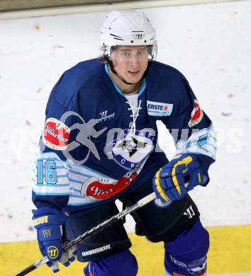 Eishockey. Rudi Hiti Turnier. VSV gegen Stavanger Oilers (Norwegen).  Daniel nageler (VSV). Bled, 17.8.2012
Foto: Kuess
---
pressefotos, pressefotografie, kuess, qs, qspictures, sport, bild, bilder, bilddatenbank