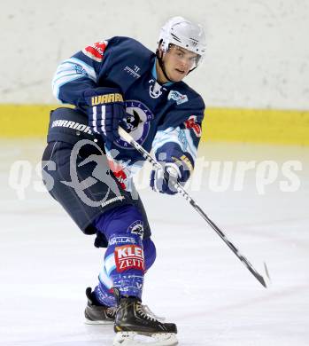 Eishockey. Rudi Hiti Turnier. VSV gegen Stavanger Oilers (Norwegen).  Stefan Bacher (VSV). Bled, 17.8.2012
Foto: Kuess
---
pressefotos, pressefotografie, kuess, qs, qspictures, sport, bild, bilder, bilddatenbank