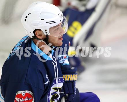 Eishockey. Rudi Hiti Turnier. VSV gegen Stavanger Oilers (Norwegen).  John Hughes (VSV). Bled, 17.8.2012
Foto: Kuess
---
pressefotos, pressefotografie, kuess, qs, qspictures, sport, bild, bilder, bilddatenbank