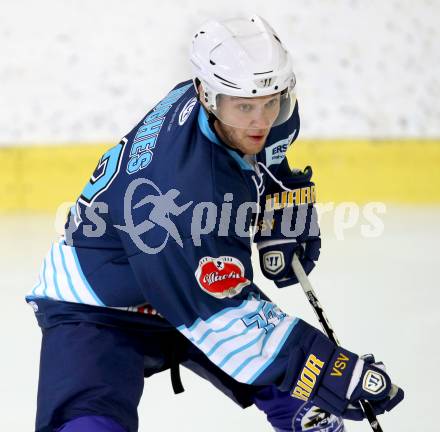 Eishockey. Rudi Hiti Turnier. VSV gegen Stavanger Oilers (Norwegen).  John Hughes (VSV). Bled, 17.8.2012
Foto: Kuess
---
pressefotos, pressefotografie, kuess, qs, qspictures, sport, bild, bilder, bilddatenbank