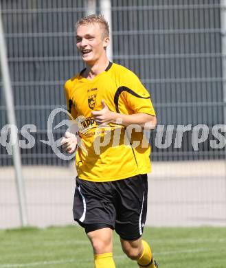 Fussball Kaerntner Liga. Welzenegg gegen Steinfeld.  Torjubel Aner Mandzic,  (Welzenegg). Welzenegg, am 19.8.2012.
Foto: Kuess
---
pressefotos, pressefotografie, kuess, qs, qspictures, sport, bild, bilder, bilddatenbank