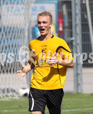 Fussball Kaerntner Liga. Welzenegg gegen Steinfeld.  Torjubel Aner Mandzic,  (Welzenegg). Welzenegg, am 19.8.2012.
Foto: Kuess
---
pressefotos, pressefotografie, kuess, qs, qspictures, sport, bild, bilder, bilddatenbank