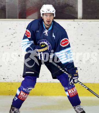 Eishockey. Rudi Hiti Turnier. VSV gegen Stavanger Oilers (Norwegen).  Justin Taylor (VSV). Bled, 17.8.2012
Foto: Kuess
---
pressefotos, pressefotografie, kuess, qs, qspictures, sport, bild, bilder, bilddatenbank