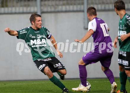 Fussball Regionalliga. SK Austria Klagenfurt gegen Feldkirchen. Christoph Mattes, (Austria), Mathias Regal  (Feldkirchen). Klagenfurt, am 21.8.2012.
Foto: Kuess
---
pressefotos, pressefotografie, kuess, qs, qspictures, sport, bild, bilder, bilddatenbank