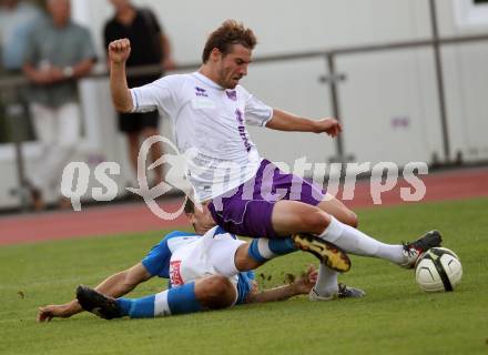 Fussball Regionalliga. VSV gegen SK Austria Klagenfurt. Thomas Pirker,  (VSV). Marc Sand (Austria Klagenfurt). Villach, 24.8.2012.
Foto: Kuess
---
pressefotos, pressefotografie, kuess, qs, qspictures, sport, bild, bilder, bilddatenbank