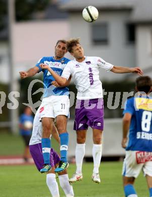 Fussball Regionalliga. VSV gegen SK Austria Klagenfurt. Marco Reich, (VSV). Boris Huettenbrenner  (Austria Klagenfurt). Villach, 24.8.2012.
Foto: Kuess
---
pressefotos, pressefotografie, kuess, qs, qspictures, sport, bild, bilder, bilddatenbank