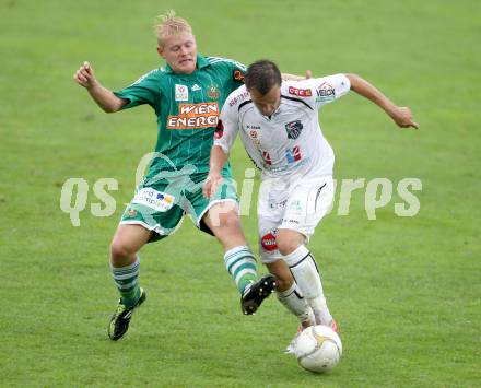 Fussball. Bundesliga. RZ Pellets WAC gegen Rapid Wien. Michael Liendl, (WAC), Thomas Prager  (Rapid). Wolfsberg, 26.8.2012.
Foto: Kuess

---
pressefotos, pressefotografie, kuess, qs, qspictures, sport, bild, bilder, bilddatenbank