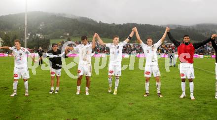 Fussball. Bundesliga. RZ Pellets WAC gegen Rapid Wien. Jubel WAC. Wolfsberg, 26.8.2012.
Foto: Kuess

---
pressefotos, pressefotografie, kuess, qs, qspictures, sport, bild, bilder, bilddatenbank