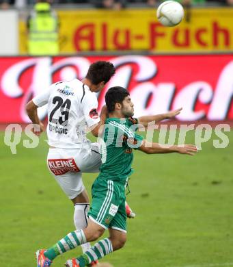 Fussball. Bundesliga. RZ Pellets WAC gegen Rapid Wien. Mihret Topcagic,  (WAC), Muhammed Ildiz (Rapid). Wolfsberg, 26.8.2012.
Foto: Kuess

---
pressefotos, pressefotografie, kuess, qs, qspictures, sport, bild, bilder, bilddatenbank