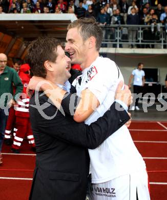 Fussball. Bundesliga. RZ Pellets WAC gegen Rapid Wien. Dietmar Riegler, Michael Sollbauer (WAC). Wolfsberg, 26.8.2012.
Foto: Kuess

---
pressefotos, pressefotografie, kuess, qs, qspictures, sport, bild, bilder, bilddatenbank