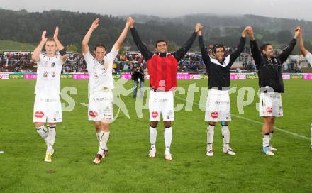 Fussball. Bundesliga. RZ Pellets WAC gegen Rapid Wien. Jubel WAC. Wolfsberg, 26.8.2012.
Foto: Kuess

---
pressefotos, pressefotografie, kuess, qs, qspictures, sport, bild, bilder, bilddatenbank