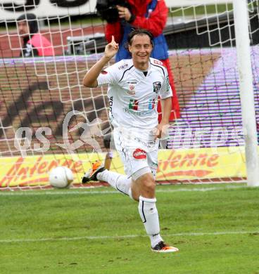 Fussball. Bundesliga. RZ Pellets WAC gegen Rapid Wien. Torjubel Dario Baldauf (WAC) Wolfsberg, 26.8.2012.
Foto: Kuess

---
pressefotos, pressefotografie, kuess, qs, qspictures, sport, bild, bilder, bilddatenbank