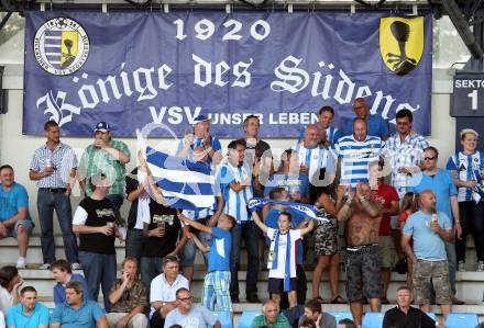 Fussball Regionalliga. VSV gegen SK Austria Klagenfurt. Fans (VSV). Villach, 24.8.2012.
Foto: Kuess
---
pressefotos, pressefotografie, kuess, qs, qspictures, sport, bild, bilder, bilddatenbank