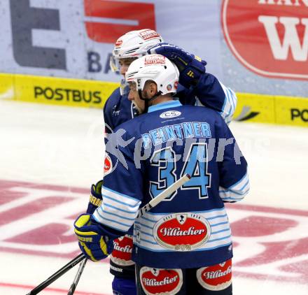 EBEL. Testspiel. EC VSV gegen Thomas Sabo Ice Tigers.  Torjubel (VSV).. Villach, am 30.8.2012.
Foto: Kuess 


---
pressefotos, pressefotografie, kuess, qs, qspictures, sport, bild, bilder, bilddatenbank