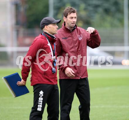 Fussball. Training. SK Austria Klagenfurt. Trainer Bruno Friesenbichler, Co-Trainer Guenther Gorenzel. Klagenfurt, 31.8.2012.
Foto: kuess
---
pressefotos, pressefotografie, kuess, qs, qspictures, sport, bild, bilder, bilddatenbank