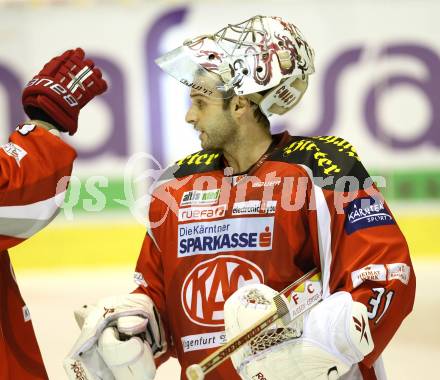 Eishockey Testspiel. KAC gegen HC Lugano. Andy Chiodo (KAC). Klagenfurt, 30.8.2012
Foto: Kuess 

---
pressefotos, pressefotografie, kuess, qs, qspictures, sport, bild, bilder, bilddatenbank