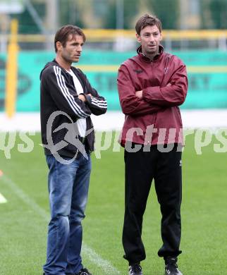 Fussball. SK Austria Klagenfurt. Heimo Vorderegger, Trainer Bruno Friesenbichler. Klagenfurt, 31.8.2012.
Foto: kuess
---
pressefotos, pressefotografie, kuess, qs, qspictures, sport, bild, bilder, bilddatenbank