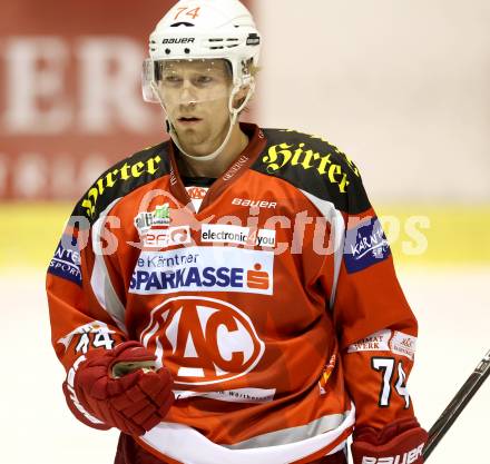 Eishockey Testspiel. KAC gegen HC Lugano. Jamie Lundmark (KAC). Klagenfurt, 30.8.2012
Foto: Kuess 

---
pressefotos, pressefotografie, kuess, qs, qspictures, sport, bild, bilder, bilddatenbank