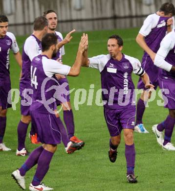 Fussball Regionalliga. SK Austria Klagenfurt gegen GAK. Torjubel Matthias Dollinger (Klagenfurt). Klagenfurt, 1.9.2012.
Foto: kuess
---
pressefotos, pressefotografie, kuess, qs, qspictures, sport, bild, bilder, bilddatenbank