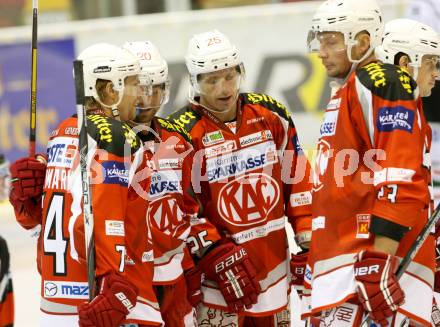 EBEL. Testspiel. EC KAC gegen Augsburg Panthers. Torjubel (KAC). Klagenfurt, am 1.9.2012.
Foto: Kuess 


---
pressefotos, pressefotografie, kuess, qs, qspictures, sport, bild, bilder, bilddatenbank