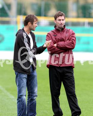 Fussball. SK Austria Klagenfurt. Heimo Vorderegger, Trainer Bruno Friesenbichler. Klagenfurt, 31.8.2012.
Foto: kuess
---
pressefotos, pressefotografie, kuess, qs, qspictures, sport, bild, bilder, bilddatenbank