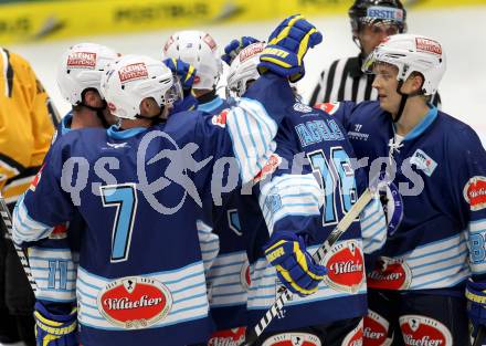 EBEL. Testspiel. EC VSV gegen HC Lugano. Torjubel VSV. Villach, am 2.9..2012.
Foto: Kuess 


---
pressefotos, pressefotografie, kuess, qs, qspictures, sport, bild, bilder, bilddatenbank