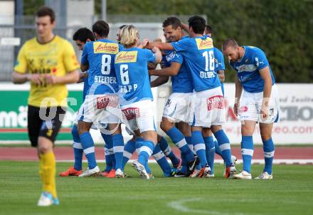 Fussball. Regionalliga. VSV gegen Allerheiligen. Torjubel VSV. Villach, 7.9.2012.
Foto: Kuess
---
pressefotos, pressefotografie, kuess, qs, qspictures, sport, bild, bilder, bilddatenbank