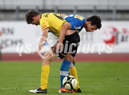 Fussball. Regionalliga. VSV gegen Allerheiligen. Andreas Dlopst,  (VSV), Marko Kocever (Allerheiligen).. Villach, 7.9.2012.
Foto: Kuess
---
pressefotos, pressefotografie, kuess, qs, qspictures, sport, bild, bilder, bilddatenbank