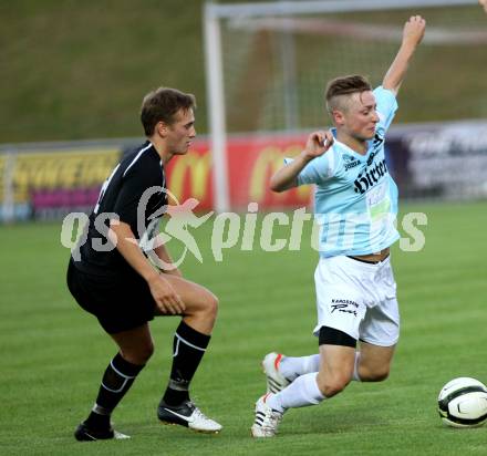 Fussball. Kaerntner Liga. St. Veit/Glan gegen WAC Amateure. Fischer Andreas (St. Veit), Rotter Dominik (WAC). St. Veit, 7.9.2012.
Foto: Kuess
---
pressefotos, pressefotografie, kuess, qs, qspictures, sport, bild, bilder, bilddatenbank