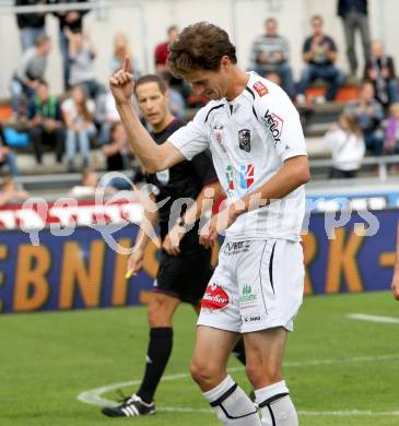 Fussball. Bundesliga. RZ Pellets WAC gegen SC Wiener Neustadt. Torjubel Christian Falk (WAC). Wolfsberg, 15.9.2012.
Foto: Kuess

---
pressefotos, pressefotografie, kuess, qs, qspictures, sport, bild, bilder, bilddatenbank