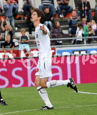 Fussball. Bundesliga. RZ Pellets WAC gegen SC Wiener Neustadt. Torjubel Christian Falk (WAC). Wolfsberg, 15.9.2012.
Foto: Kuess

---
pressefotos, pressefotografie, kuess, qs, qspictures, sport, bild, bilder, bilddatenbank