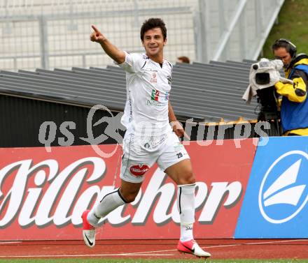 Fussball. Bundesliga. RZ Pellets WAC gegen SC Wiener Neustadt. Torjubel Mihret Topcagic (WAC).. Wolfsberg, 15.9.2012.
Foto: Kuess

---
pressefotos, pressefotografie, kuess, qs, qspictures, sport, bild, bilder, bilddatenbank