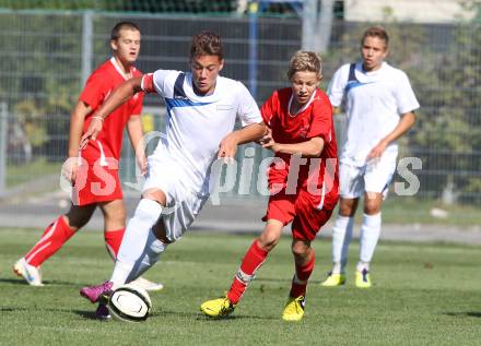 Drei Regionen Jugendspiele. Fussball. Kaernten gegen Friaul Julisch Venetien. Klagenfurt, am 15.9.2012. 
Foto: Kuess
---
pressefotos, pressefotografie, kuess, qs, qspictures, sport, bild, bilder, bilddatenbank