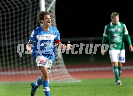 Fussball Regionalliga. VSV gegen SV Wallern. Torjubel Michael Kirisits (VSV). Villach, 20.8.2012.
Foto: Kuess
---
pressefotos, pressefotografie, kuess, qs, qspictures, sport, bild, bilder, bilddatenbank