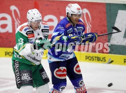 EBEL. Eishockey Bundesligal. EC VSV gegen HDD TELEMACH Olimpija Ljubljana. Derek Damon, (VSV), DERVARIC Damjan (Laibach). Villach, am 21.9.2012.
Foto: Kuess 


---
pressefotos, pressefotografie, kuess, qs, qspictures, sport, bild, bilder, bilddatenbank