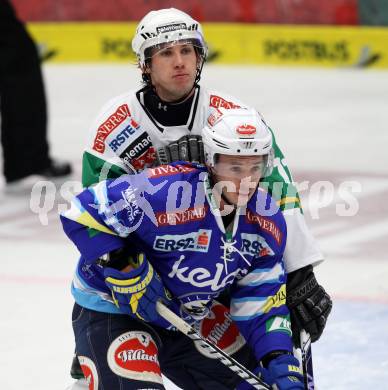 EBEL. Eishockey Bundesligal. EC VSV gegen HDD TELEMACH Olimpija Ljubljana. Marco Pewal, (VSV), GRAHUT Ziga (Laibach). Villach, am 21.9.2012.
Foto: Kuess 


---
pressefotos, pressefotografie, kuess, qs, qspictures, sport, bild, bilder, bilddatenbank