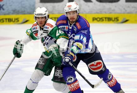 EBEL. Eishockey Bundesligal. EC VSV gegen HDD TELEMACH Olimpija Ljubljana. Justin Taylor, (VSV), ANKERST Jaka (Laibach). Villach, am 21.9.2012.
Foto: Kuess 


---
pressefotos, pressefotografie, kuess, qs, qspictures, sport, bild, bilder, bilddatenbank