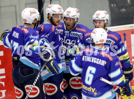 EBEL. Eishockey Bundesligal. EC VSV gegen HDD TELEMACH Olimpija Ljubljana.  Torjubel VSV. Villach, am 21.9.2012.
Foto: Kuess 


---
pressefotos, pressefotografie, kuess, qs, qspictures, sport, bild, bilder, bilddatenbank