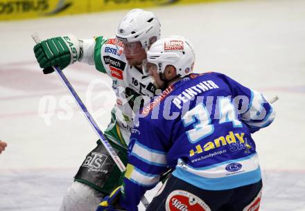 EBEL. Eishockey Bundesligal. EC VSV gegen HDD TELEMACH Olimpija Ljubljana. Markus Peintner, (VSV), MUSIC Ales (Laibach). Villach, am 21.9.2012.
Foto: Kuess 


---
pressefotos, pressefotografie, kuess, qs, qspictures, sport, bild, bilder, bilddatenbank