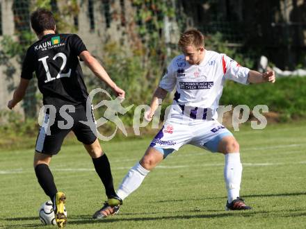 Fussball Regionalliga. SAK gegen St. Florian. Darijo Biscan, (SAK), Florian Krennmayr  (St.Florian). Klagenfurt, 22.9.2012.
Foto: Kuess
---
pressefotos, pressefotografie, kuess, qs, qspictures, sport, bild, bilder, bilddatenbank