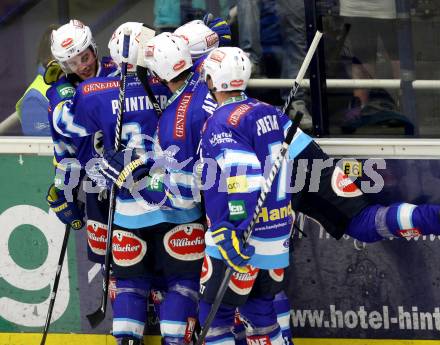 EBEL. Eishockey Bundesligal. EC VSV gegen KHL Medvescak Zagreb. Torjubel VSV. Villach, am 23.9.2012.
Foto: Kuess 


---
pressefotos, pressefotografie, kuess, qs, qspictures, sport, bild, bilder, bilddatenbank