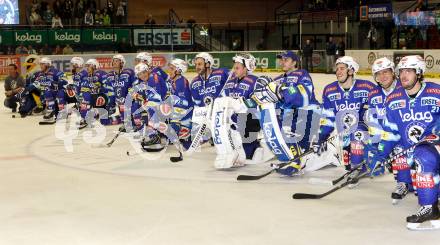 EBEL. Eishockey Bundesligal. EC VSV gegen KHL Medvescak Zagreb. Jubel (VSV). Villach, am 23.9.2012.
Foto: Kuess 


---
pressefotos, pressefotografie, kuess, qs, qspictures, sport, bild, bilder, bilddatenbank