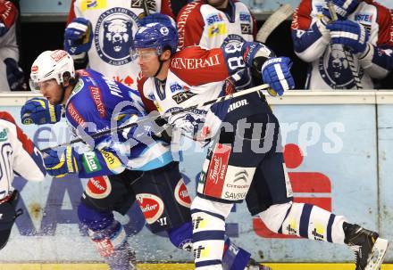 EBEL. Eishockey Bundesliga. VSV gegen Medvescak Zagreb. Benjamin Petrik (VSV), Dario Kostovic (Zagreb). Villach, am 23.9.2012.
Foto: Kuess
---
pressefotos, pressefotografie, kuess, qs, qspictures, sport, bild, bilder, bilddatenbank