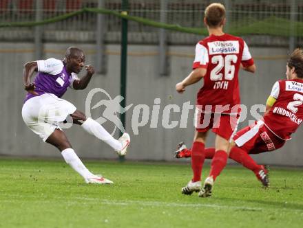 Fussball OEFB Cup. SK Austria Klagenfurt gegen FC Admira Wacker
Moedling. 1:0 durch Thierry Fidjeu Tazemeta (Austria). Klagenfurt, am 25.9.2012.
Foto: Kuess
---
pressefotos, pressefotografie, kuess, qs, qspictures, sport, bild, bilder, bilddatenbank