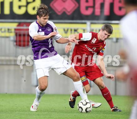 Fussball OEFB Cup. SK Austria Klagenfurt gegen FC Admira Wacker Moedling. Boris Huettenbrenner (Austria), Stephan Auer (Admira). Klagenfurt, am 25.9.2012.
Foto: Kuess
---
pressefotos, pressefotografie, kuess, qs, qspictures, sport, bild, bilder, bilddatenbank