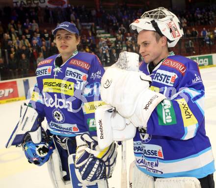 EBEL. Eishockey Bundesligal. EC VSV gegen HC Orli Znojmo. Thomas Hoeneckl, Jean-Philippe Lamoureux (VSV). Villach, am 28.9.2012.
Foto: Kuess 


---
pressefotos, pressefotografie, kuess, qs, qspictures, sport, bild, bilder, bilddatenbank