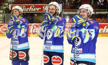 EBEL. Eishockey Bundesligal. EC VSV gegen HC Orli Znojmo. Daniel Nageler, Scott Hotham, Klemen Pretnar (VSV). Villach, am 28.9.2012.
Foto: Kuess 


---
pressefotos, pressefotografie, kuess, qs, qspictures, sport, bild, bilder, bilddatenbank