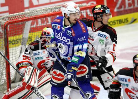 EBEL. Eishockey Bundesligal. EC VSV gegen HC Orli Znojmo. Justin Taylor,  (VSV), Antonin Boruta (Znojmo). Villach, am 28.9.2012.
Foto: Kuess 


---
pressefotos, pressefotografie, kuess, qs, qspictures, sport, bild, bilder, bilddatenbank