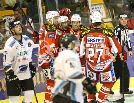 EBEL. Eishockey Bundesliga. EC KAC gegen SAPA Fehervar AV19. Torjubel  (KAC). Klagenfurt, am 28.9.2012.
Foto: Kuess 


---
pressefotos, pressefotografie, kuess, qs, qspictures, sport, bild, bilder, bilddatenbank